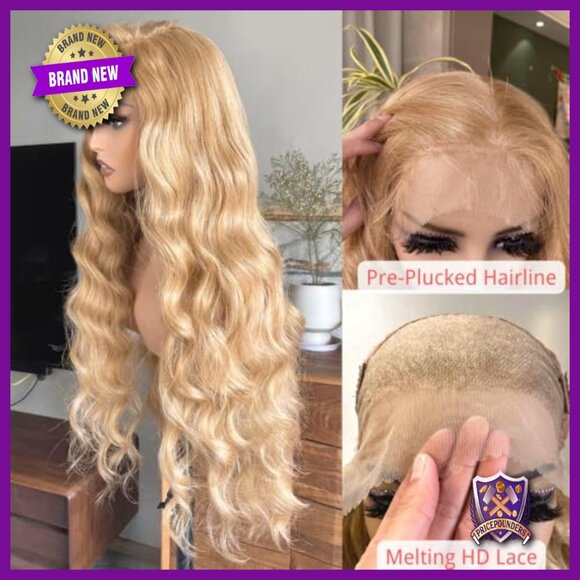 32 Inch Loose Wave Synthetic Lace Front Wig Glueless Pre Plucked main image 6